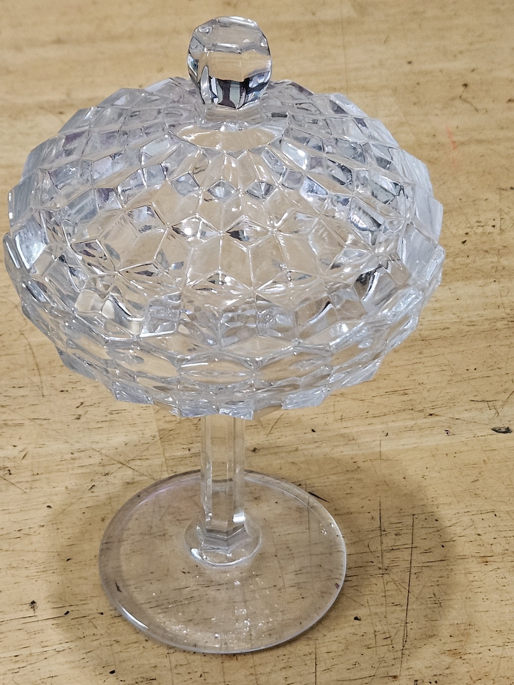 Vintage 1940 Fostoria American Lidded Compote Candy Dish